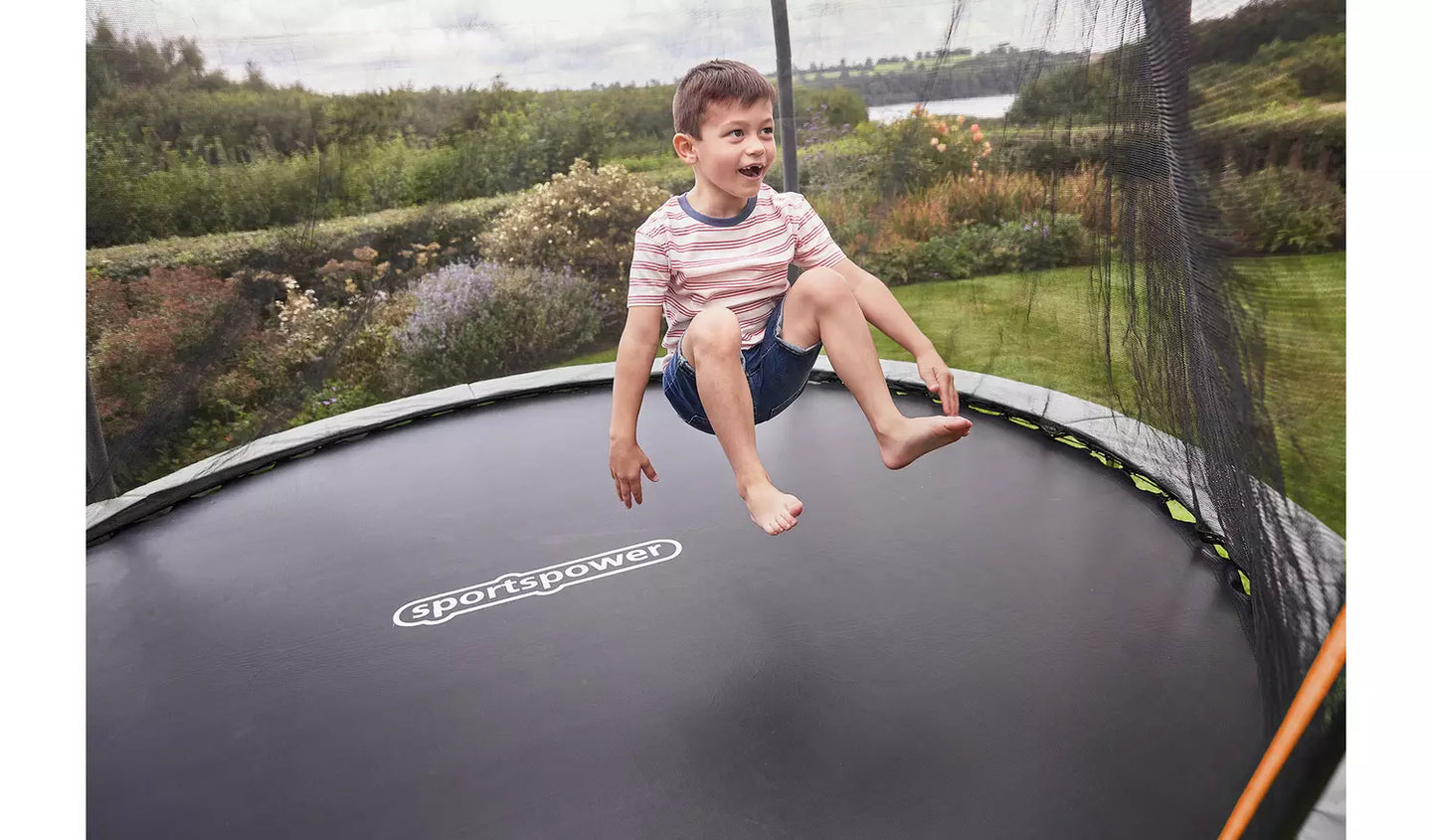 Sportspower 10ft Outdoor Kids Trampoline with Enclosure